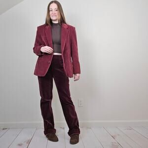 Vintage 70s Maroon Corduroy Blazer Maroon Large